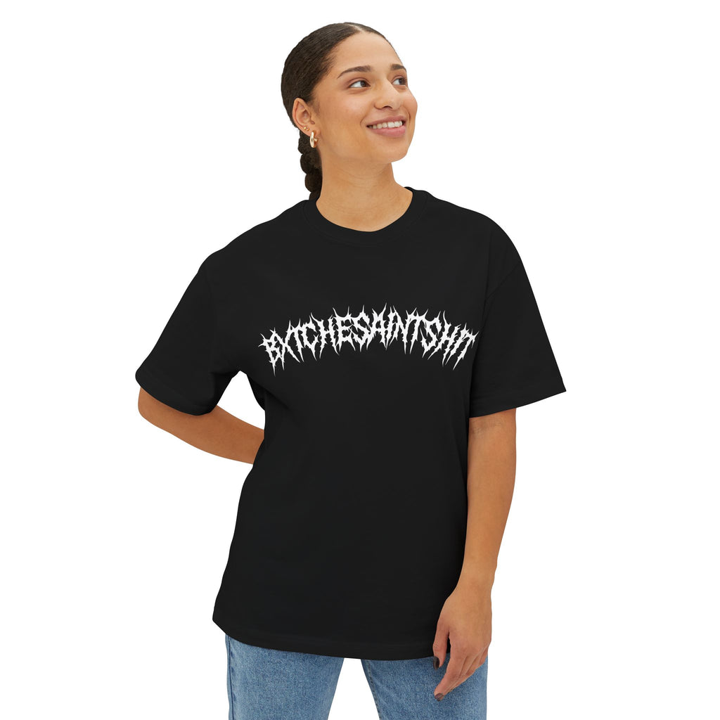 BXTCHESAINTSHIT Death Metal Band Logo Tee